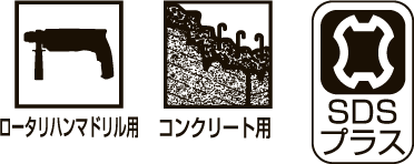 ロータリハンマドリル用　コンクリート用　SDSプラス