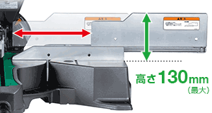 最大高さ130mmのスライド式サブフェンス