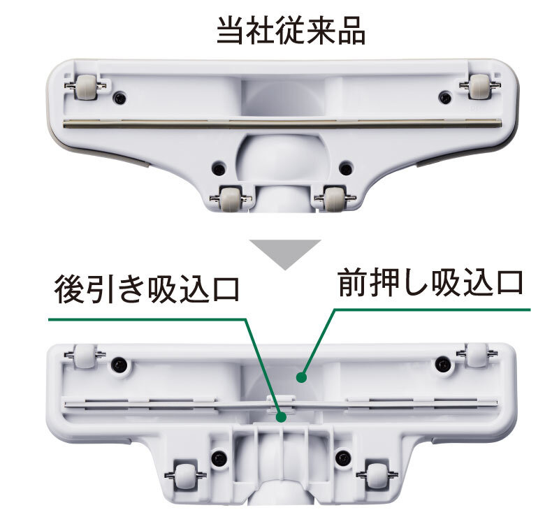 押しても引いてもゴミの吸込みが可能