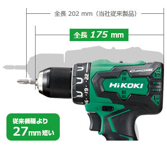 従来機種より27mmコンパクトに