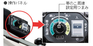 操作しやすい前面操作パネル