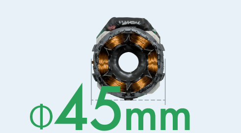 ACブラシレスモーターの画像、直径45mm