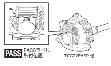 改善済製品のパスラベルの貼り付け位置